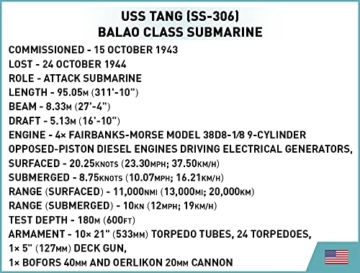 COBI 4831 US U-Boot USS Tang
