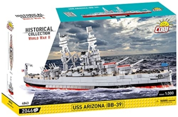 COBI 4843 USS Arizona BB-39 Box Vorne