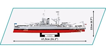 COBI 4843 USS Arizona BB-39 maße