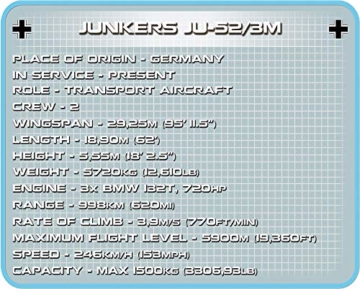 COBI 5710 Junkers JU 52/3M Toys, Grün Gelb - 15