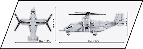 COBI 5836 Bell Boeing V-22 Osprey Maße Seite