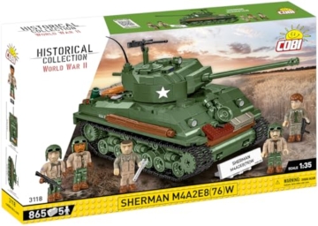 COBI 3118 Sherman M4A2E8 (76)W – Der legendäre „Easy Eight“ als Klemmbausteinmodell Box