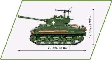COBI 3118 Sherman M4A2E8 (76)W – Der legendäre „Easy Eight“ als Klemmbausteinmodell Maße