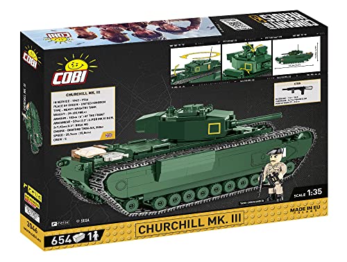 COBI Churchill Mk. III (3046) – Britischer Panzer Box Rückseite