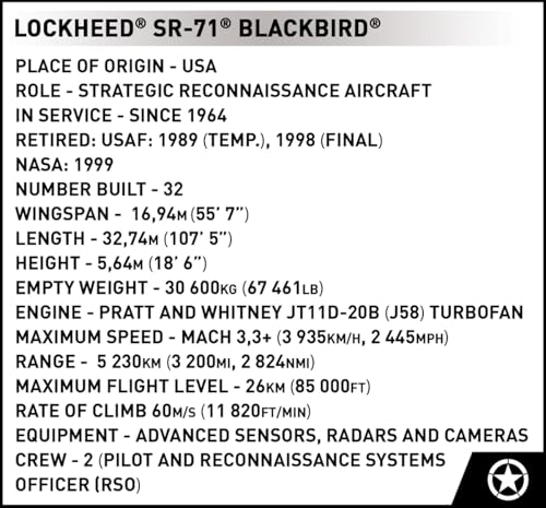 COBI Lockheed SR-71 Blackbird - Executive Edition
