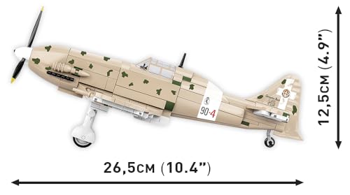 COBI Macchi MC.202 Folgore, 10.4 inches, Neutrale Farben (Grau, Braun, Grün), Dunkelgrün - 3