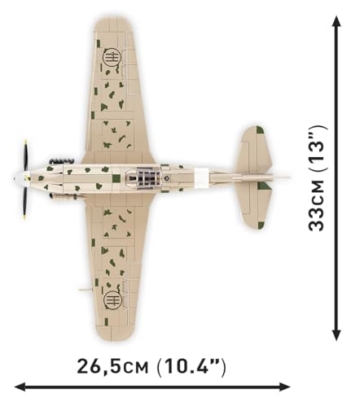 COBI Macchi MC.202 Folgore, 10.4 inches, Neutrale Farben (Grau, Braun, Grün), Dunkelgrün - 4
