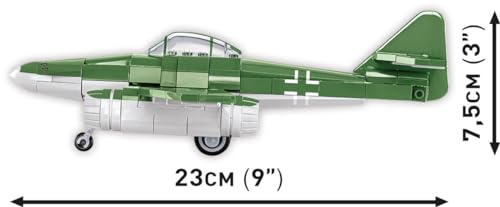 COBI Messerschmitt Me 262 (5881) – Legendäres deutsches Düsenflugzeug Höhe und Länge
