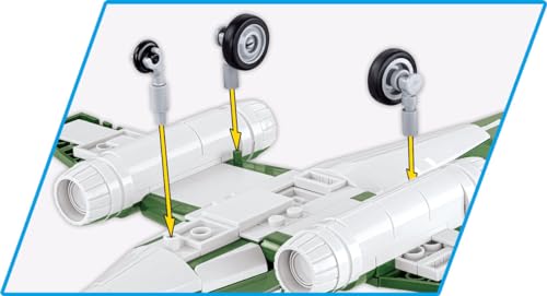 COBI Messerschmitt Me 262 (5881) – Legendäres deutsches Düsenflugzeug Fahrwerk