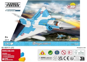 COBI Mirage 2000-5F Armed Forces Bausteine Set 494 Teile Kampfjet Modell Maßstab 1:48 Spielzeug ab 8 Jahren - 15