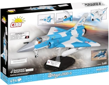 COBI Mirage 2000-5F Armed Forces Bausteine Set 494 Teile Kampfjet Modell Maßstab 1:48 Spielzeug ab 8 Jahren - 3