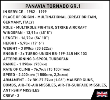 COBI Panavia Tornado GR.1, Einheitsgröße - 12