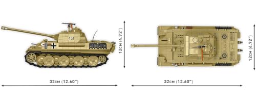 COBI Panzer V Panther Ausf.G „Pudel“ (COBI-2655) Maße