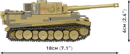 COBI Panzer VI Tiger I Nr. 131 im Maßstab 1:48 (COBI-2734) Länge und Höhe