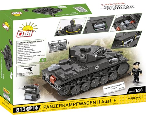 COBI Panzerkampfwagen II Ausf. F – Deutscher leichter Panzer im Maßstab 1:28 (COBI-2597)