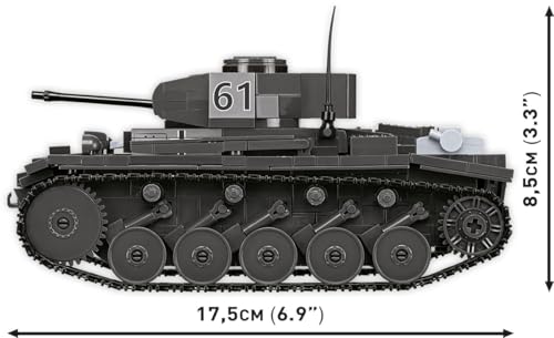 COBI Panzerkampfwagen II Ausf. F – Deutscher leichter Panzer im Maßstab 1:28 (COBI-2597) Höhe