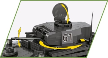 COBI Panzerkampfwagen II Ausf. F – Deutscher leichter Panzer im Maßstab 1:28 (COBI-2597) Turm