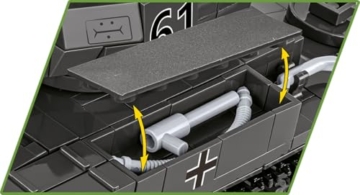 COBI Panzerkampfwagen II Ausf. F – Deutscher leichter Panzer im Maßstab 1:28 (COBI-2597)