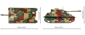COBI Panzer 4 Ausf. G im Maßstab 1:28 (2592) Maße