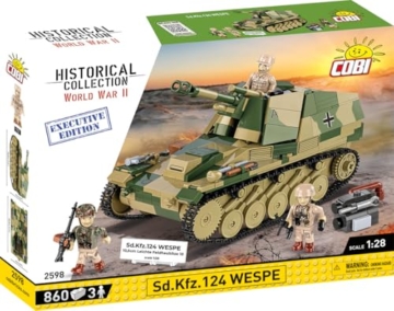 COBI Sd.Kfz. 124 WESPE Executive, Grün, Braun, Schwarz, 3.5 inch x 7.3 inch - 1