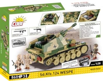 COBI Sd.Kfz. 124 WESPE Executive, Grün, Braun, Schwarz, 3.5 inch x 7.3 inch - 17