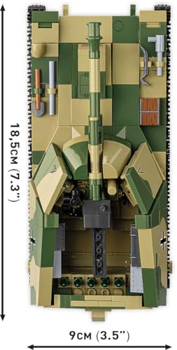 COBI Sd.Kfz. 124 WESPE Executive, Grün, Braun, Schwarz, 3.5 inch x 7.3 inch - 4