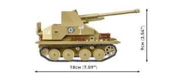 COBI Panzerjäger Marder III Sd.Kfz.139 (3131) Maße