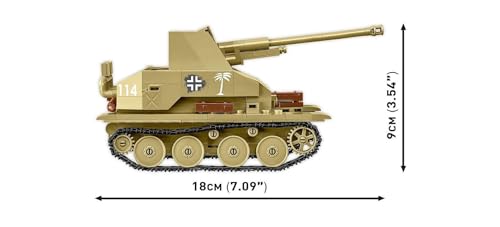 COBI Panzerjäger Marder III Sd.Kfz.139 (3131) Maße