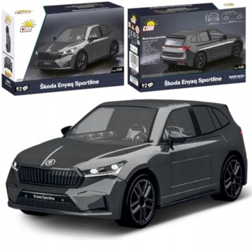 COBI Skoda Enyaq Sportline, 12.5cm x 6.5cm x 5cm, Grau - 1