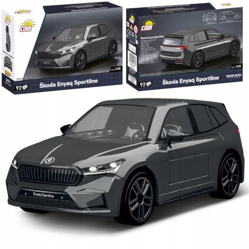 COBI Skoda Enyaq Sportline, 12.5cm x 6.5cm x 5cm, Grau - 1