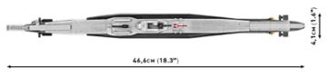 COBI 4847 U-Boot U - 96 (Typ VIIC) Maße von Oben