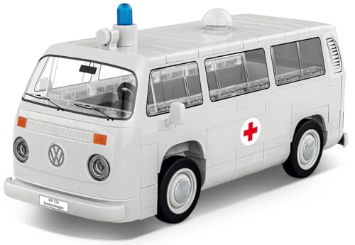 COBI Volkswagen T2b Krankenwagen, 14 cm X 6.5 cm X 6 cm, Weiss/Opulenter Garten - 1