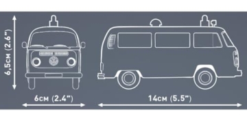 COBI Volkswagen T2b Krankenwagen, 14 cm X 6.5 cm X 6 cm, Weiss/Opulenter Garten - 3