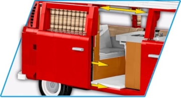 COBI Volkswagen Transporter T2a – Camper Van (24361) Schiebetür