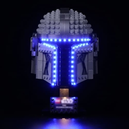 cooldac Licht-Kit für Lego Star Wars 75328 Der Mandalorian Helm, LEDs Beleuchtungsset Kompatibel mit Lego 75328 (Hinweis: Packung ohne Baustein, nur Lichtkit) - 1