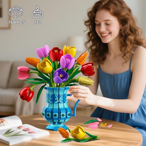 Cubimana Tulpenstrauß mit Vase für Freundin