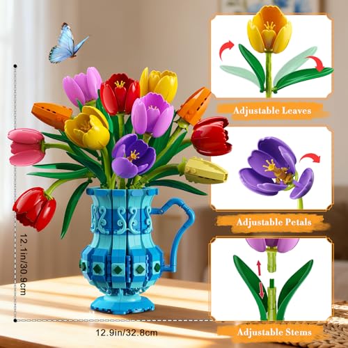 Cubimana Tulpenstrauß mit Vase Krug