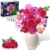 CUBIMANA Blumenstrauß Set mit Licht – 21 Rosenrot Blumen Botanik Kollektion für Erwachsene, Oster-Geburtstags Geschenke für Ehefrau/Freundin/Mutter, 832 Stück Rosen Blume Set für die Home Deko - 1