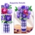 CUBIMANA Lila Rosen Blumen-Bauset mit Vase und LED-Licht, 17 Mini-Blumenstrauß-Bausteine, künstliche Blumen für Zuhause und Büro, Geschenk für Erwachsene, Frauen und Mädchen ab 12 Jahren - 6