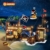 CUBIMANA Piraten Wharf Bauspielzeug mit Licht Piratenschiff - 3 Modi Piratenhafen Baustein 781 Stück Mittelalterliches Piratenhaus Klemmbausteine Bausteinset, Geschenk Set für Kinder Jungen 6+ - 4