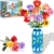 CUBIMANA Rosen-Blumen-Bausatz mit Vase und LED-Licht, 16 Mini-Blumensträuße, botanisches Bausteinspielzeug für Erwachsene, Muttertagsgeschenk, künstliche Blumen als Heimdekoration und Ausstellung - 1