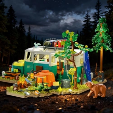 CUBIMANA Wildnis-Bus-Bauset mit Licht Set 9929 Moc