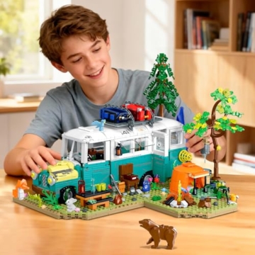 CUBIMANA Wildnis-Bus-Bauset mit Licht Set 9929 Geschenk