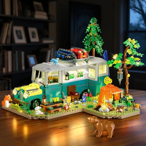 CUBIMANA Wildnis-Bus-Bauset mit Licht Set 9929