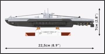 Deutsches U-Boot U-47 Typ VIIB von COBI im Maßstab 1:300 Maße