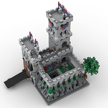 AMOC Modular Mittelalterlich Burg Und Turm Baukasten, MOC-87299, 3626 Teile King's Mountain Fortress - 30 Jahre Jubiläum Bausteine Set Entworfen Und Lizenziert von Szandris89