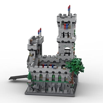 AMOC Modular Mittelalterlich Burg Und Turm Baukasten, MOC-87299, 3626 Teile King's Mountain Fortress - 30 Jahre Jubiläum Bausteine Set Entworfen Und Lizenziert von Szandris89
