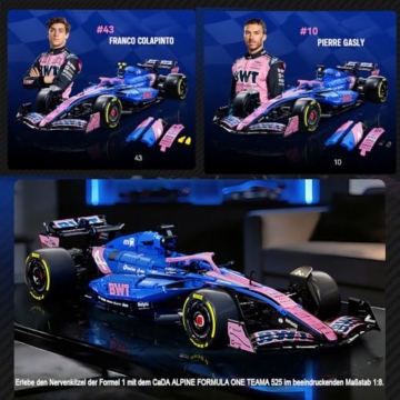 DOYAY Technik F1 Auto für CADA F1 Team A525 Rennauto, 1:8 Technik Rennwagen Modell Bausatz, 2173 Teile MOC Auto Modell (Originalverpack) - 5