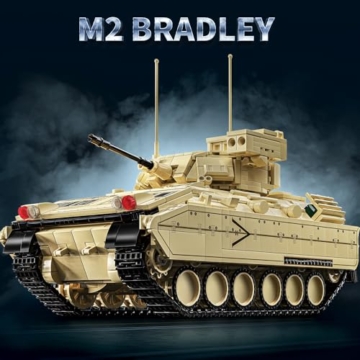 DUANT 39036 Gepanzerte Fahrzeuge M2 Bradley Baustein-Kit, Militärische Gepanzerte Panzer Fahrzeug-Baustein-Set, 1862 Pcs von Erwachsenen Gepanzerte Fahrzeug-Modell-Kits, Gebäude Spielzeug Geschenk - 2