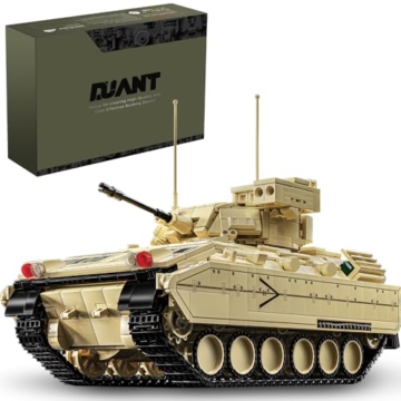 DUANT 39036 Gepanzerte Fahrzeuge M2 Bradley Baustein-Kit, Militärische Gepanzerte Panzer Fahrzeug-Baustein-Set, 1862 Pcs von Erwachsenen Gepanzerte Fahrzeug-Modell-Kits, Gebäude Spielzeug Geschenk - 1